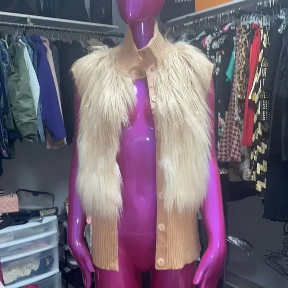 Patrizia Pepe faux fur vest